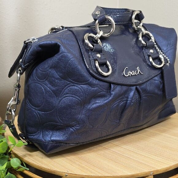 Coach Ashley Embossed Leather Satchel - Picture 10 of 16